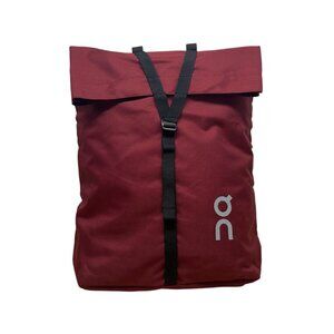 On Cloud Running pomegranate Red Roll-Top Closure Foldable Marketing Backpack